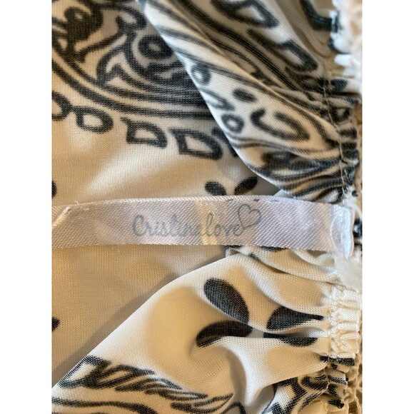 Christine Love Top Tunic Blouse Size Small Square Lace Neckline & Hem + Stretch - Picture 8 of 12